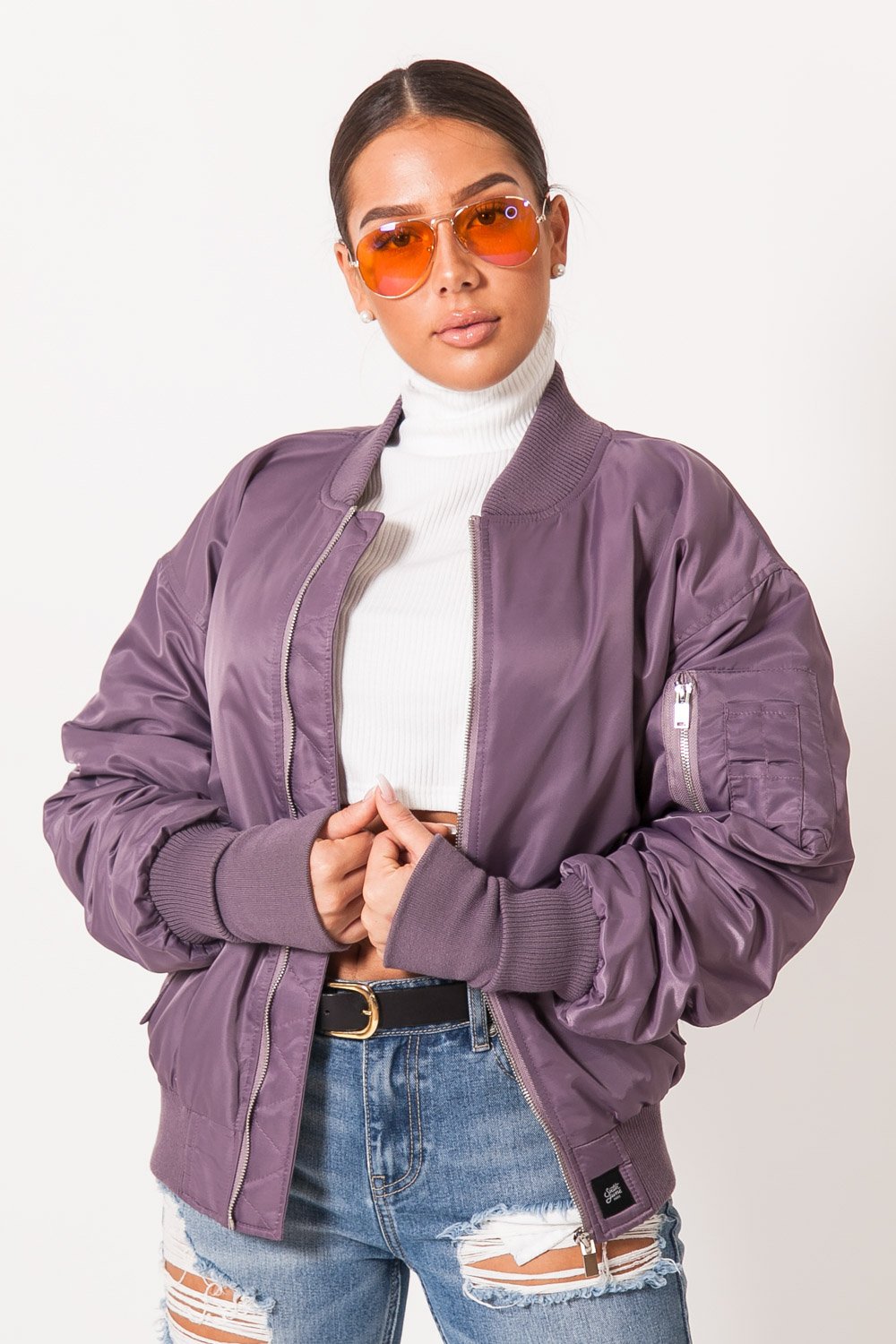 Bomber oversize violet