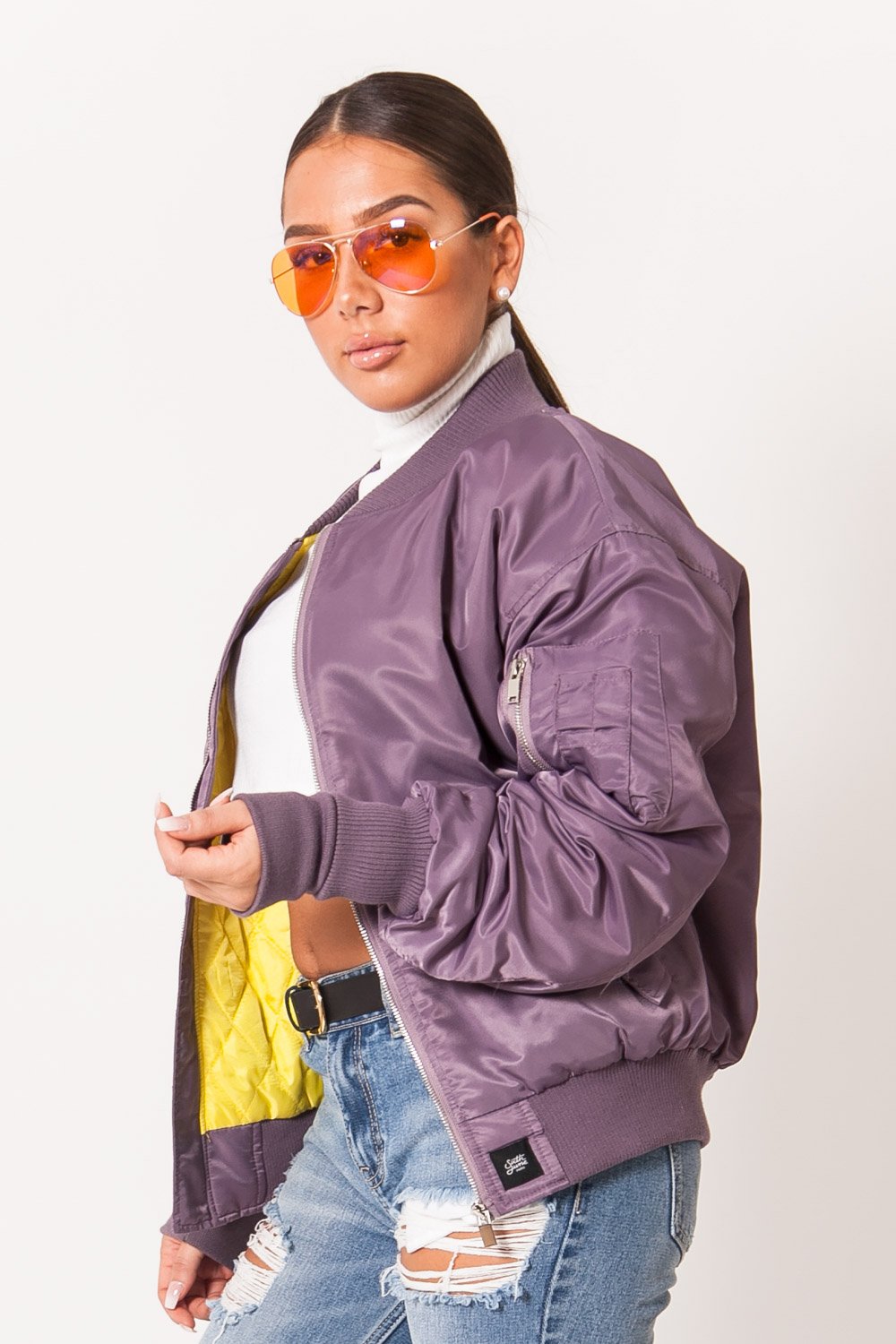 Bomber oversize violet