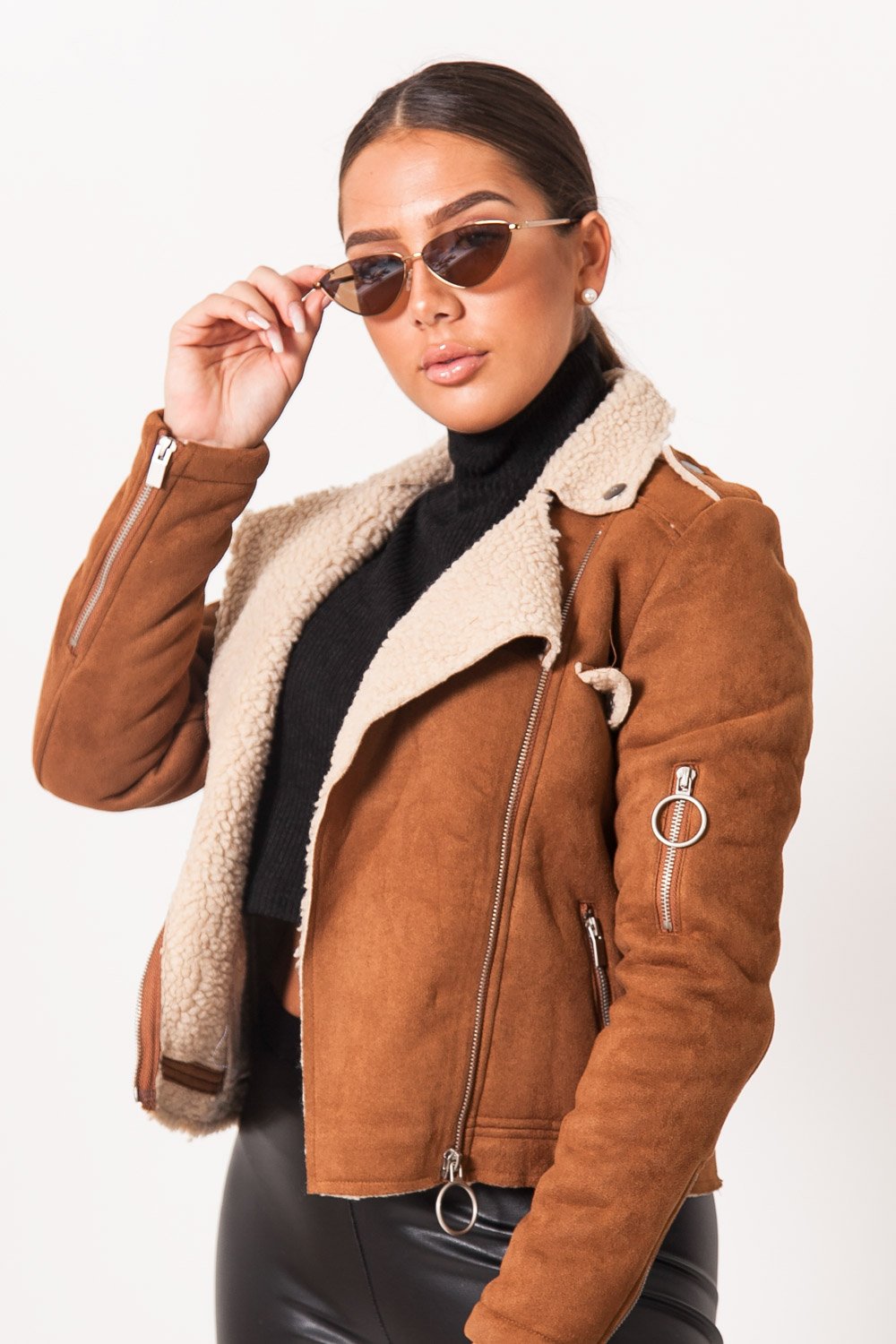 Suede Short jacket Beige