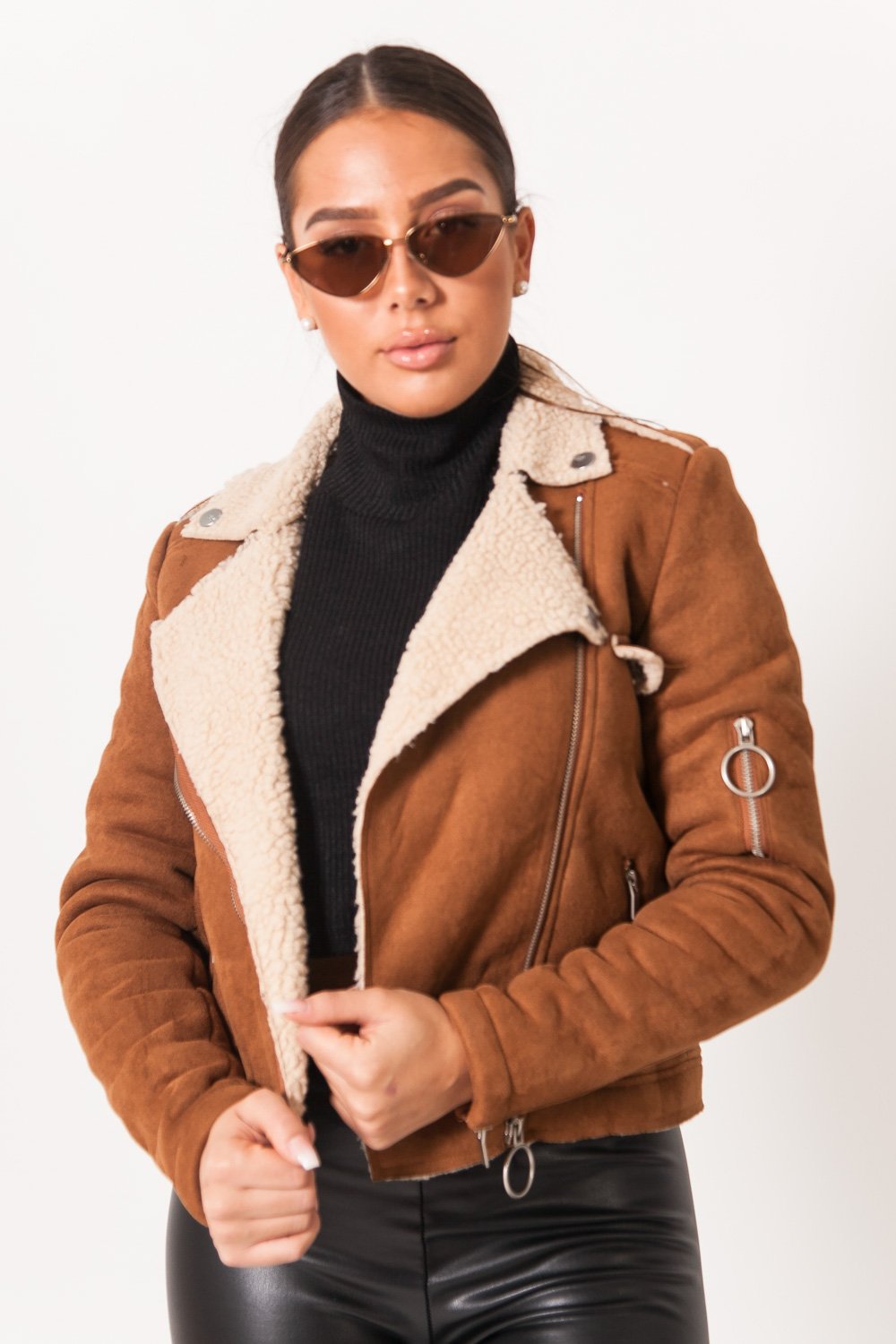 Suede Short jacket Beige