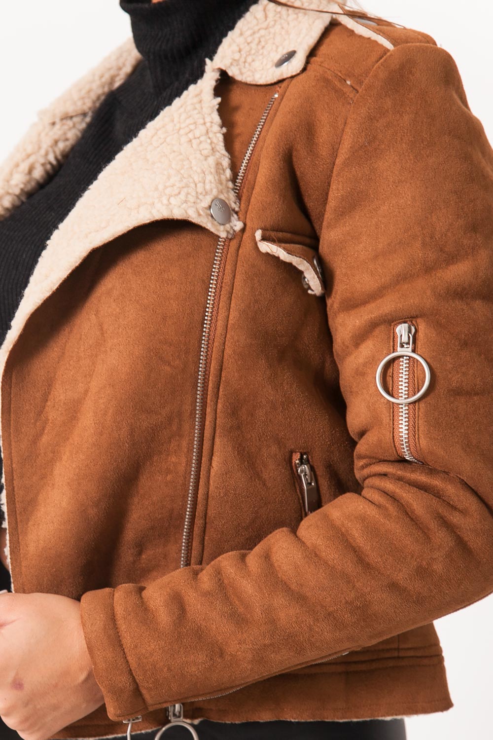 Suede Short jacket Beige