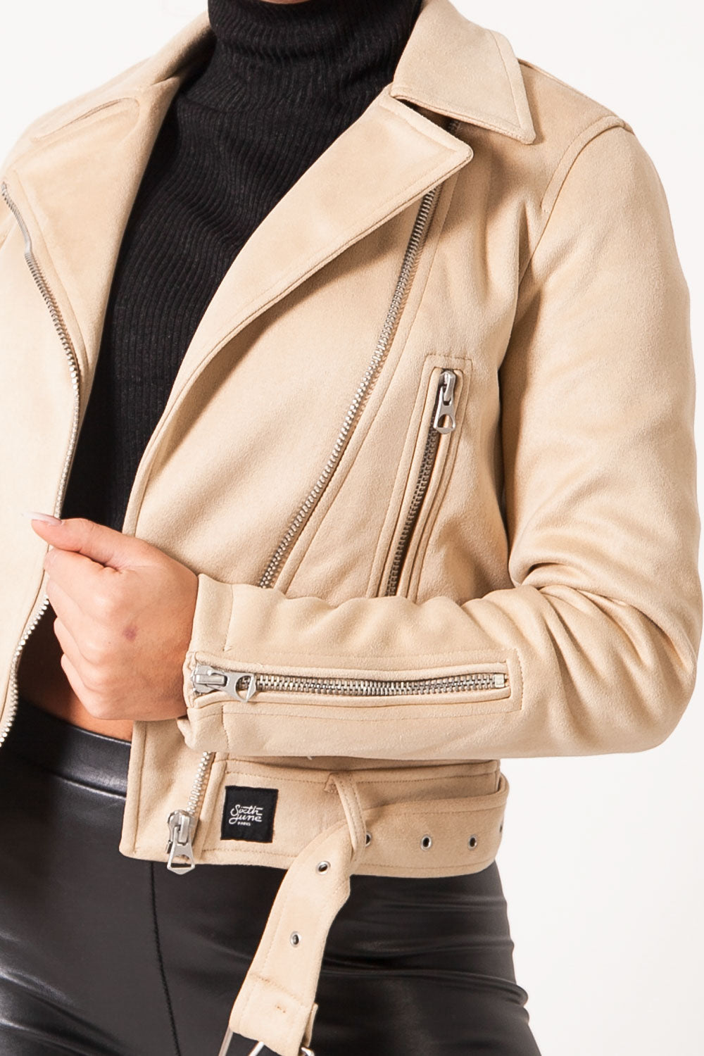 Sixth June - Veste suédine beige