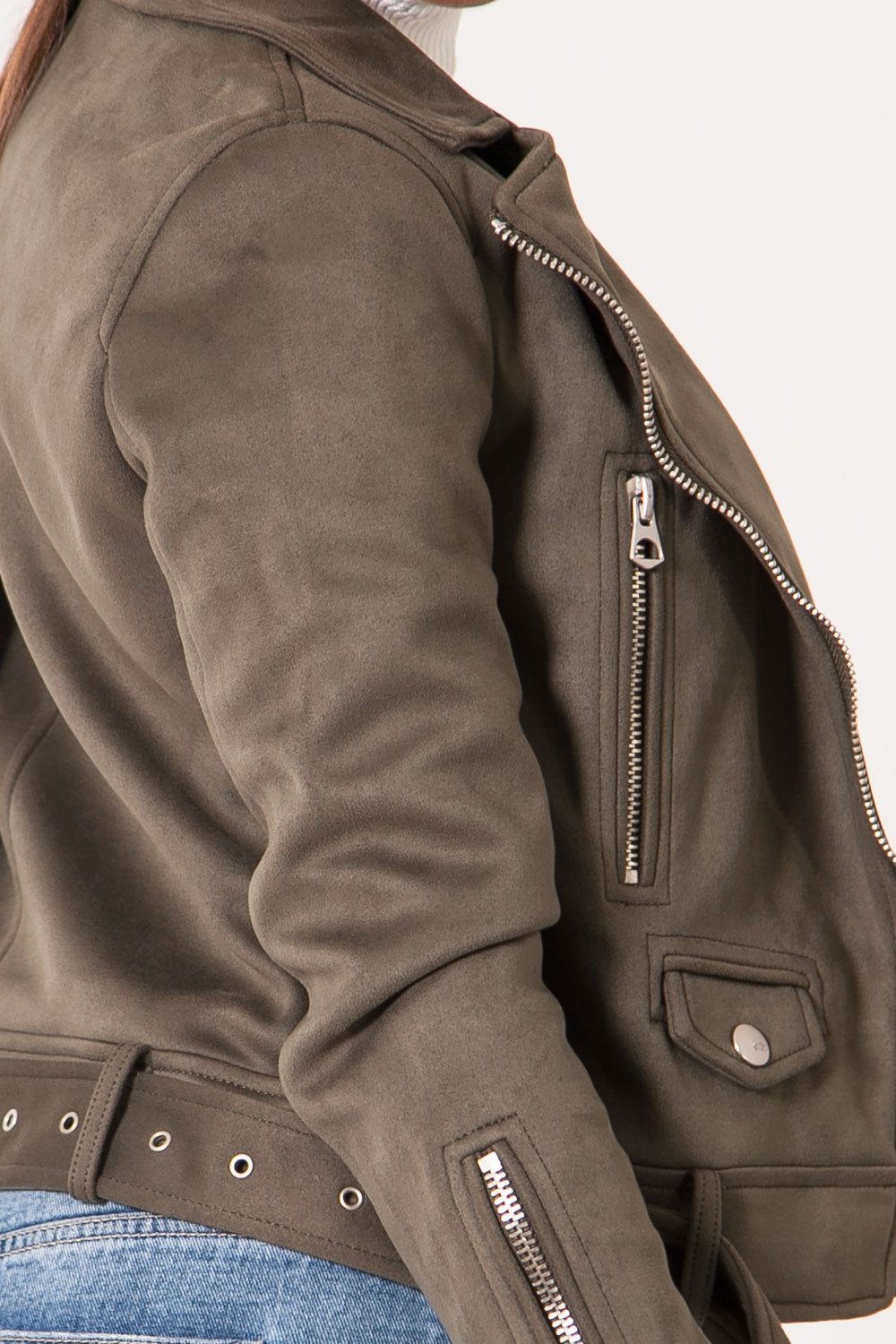 Sixth June - Veste suédine kaki