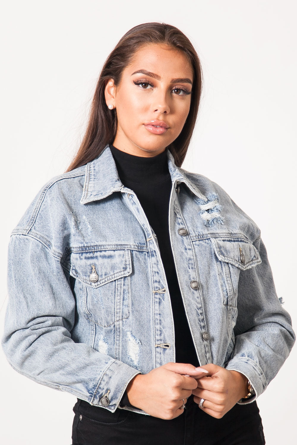 Sixth June - Veste jean courte fluo bleu