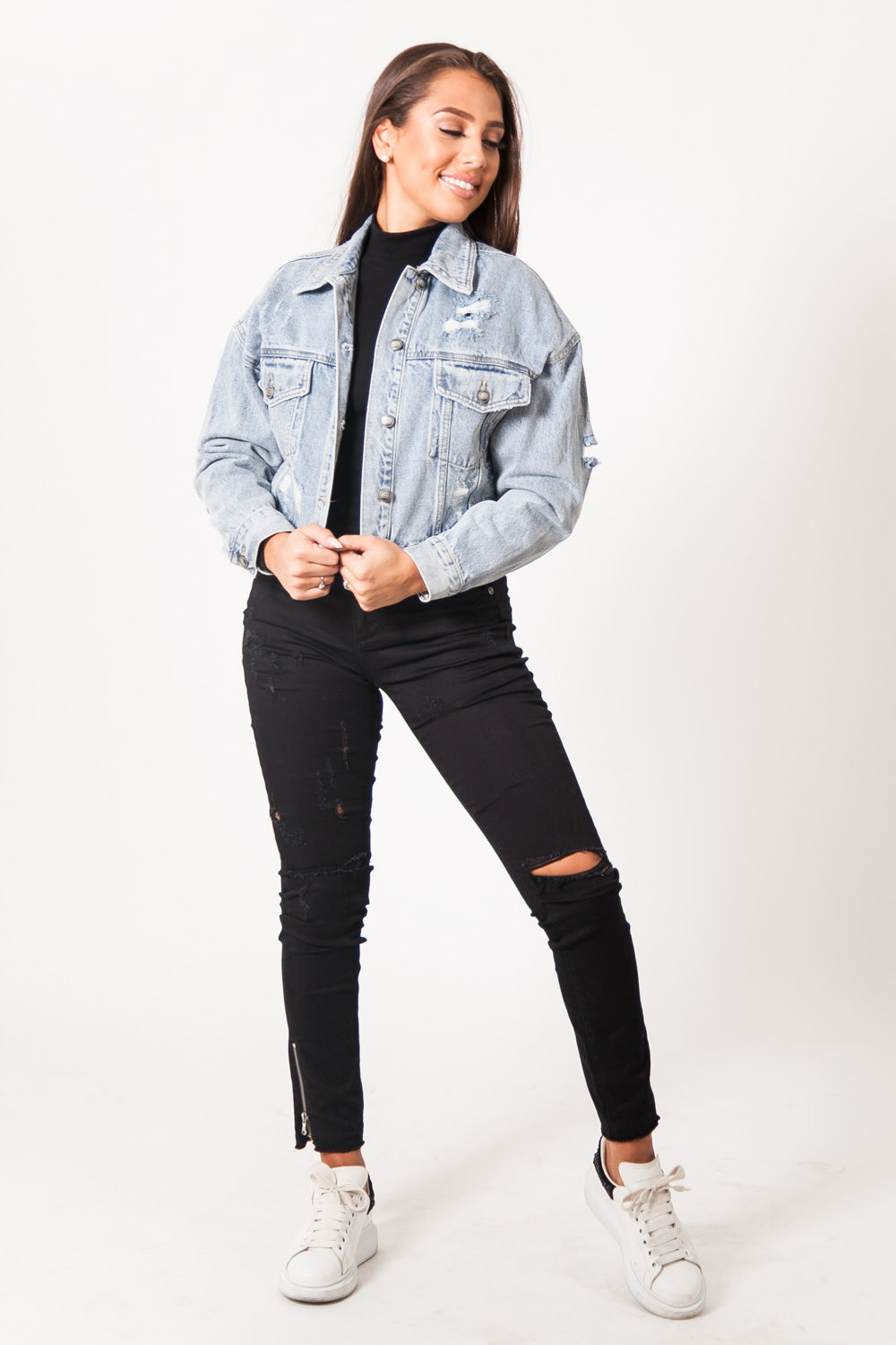 Sixth June - Veste jean courte fluo bleu