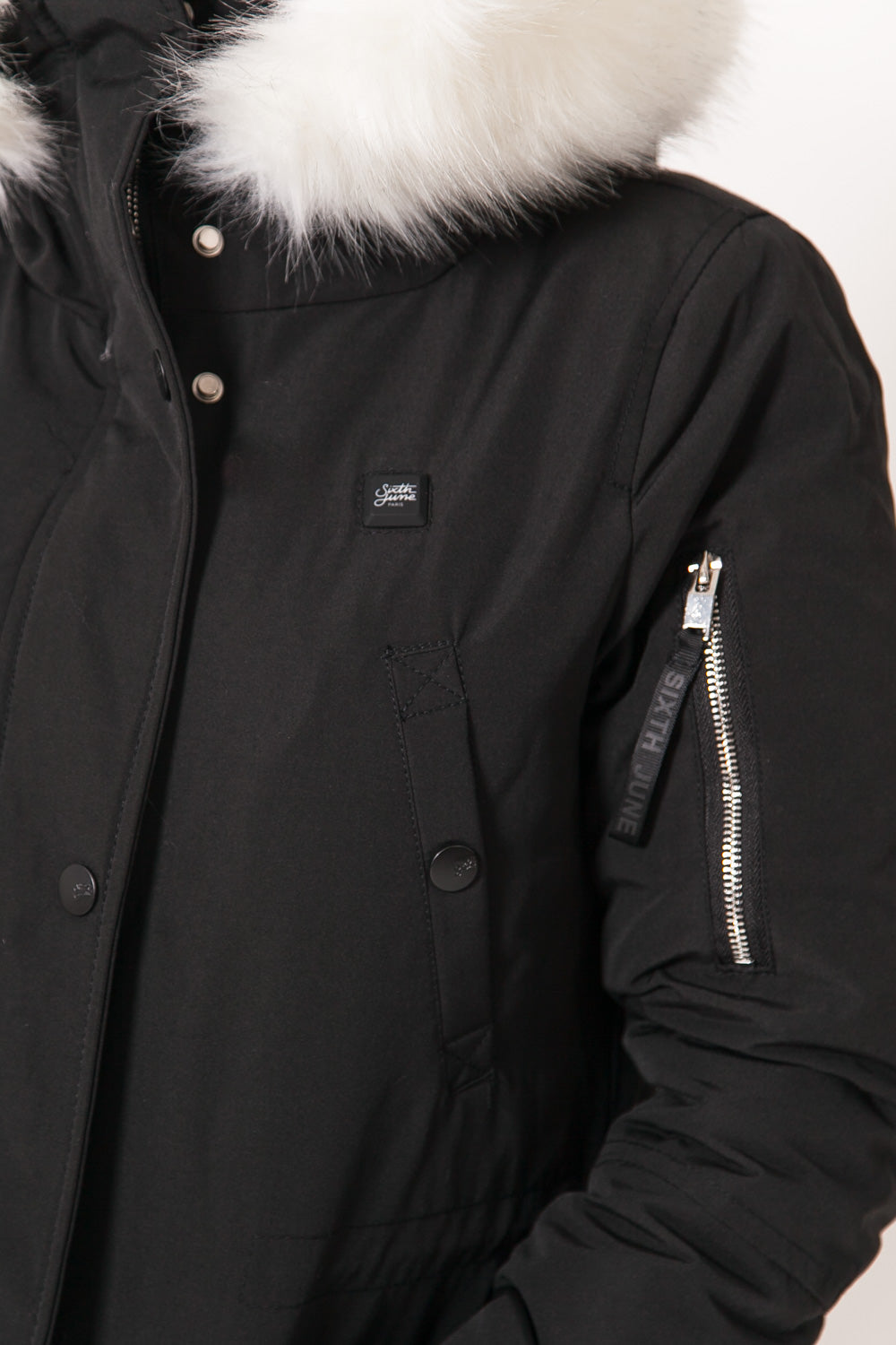 Sixth June - Parka chauffante noir blanc