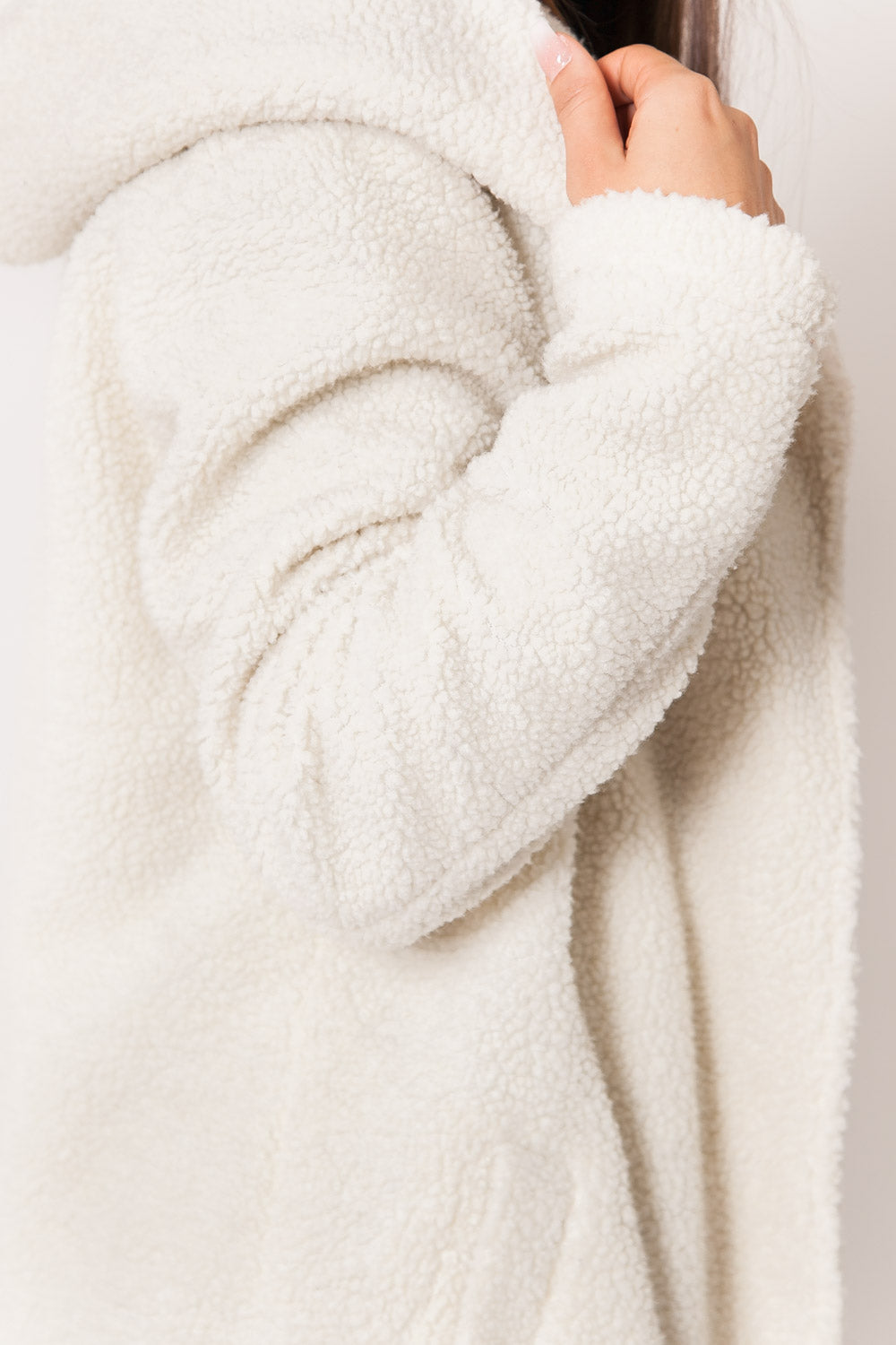 Sixth June - Veste oversize sherpa beige