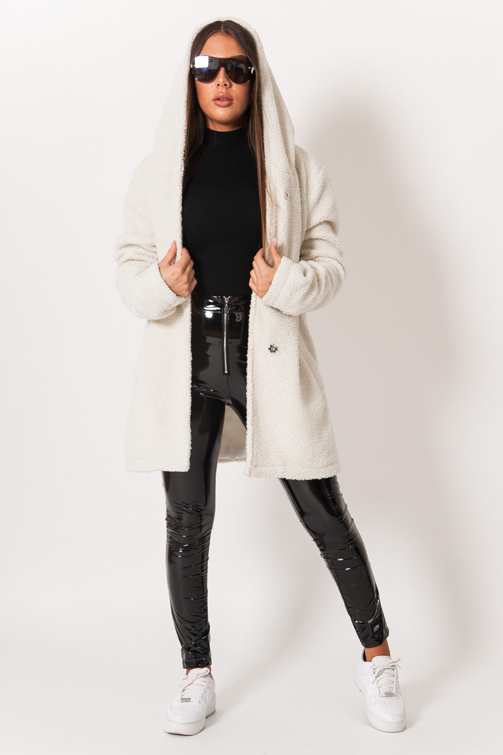 Sixth June - Veste oversize sherpa beige