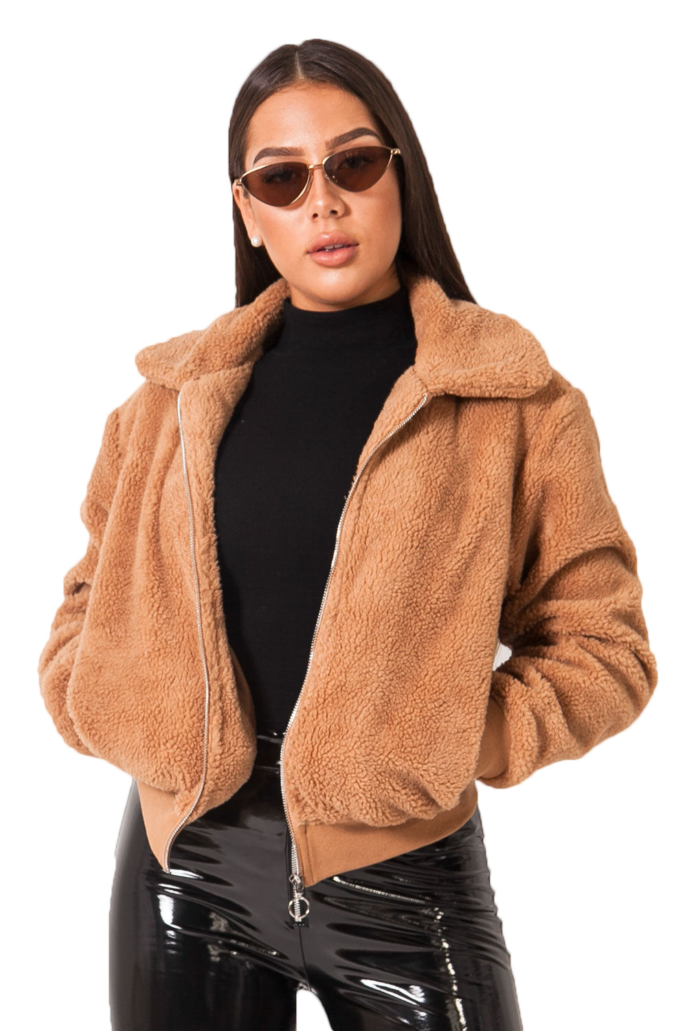Sixth June - Veste sherpa courte camel