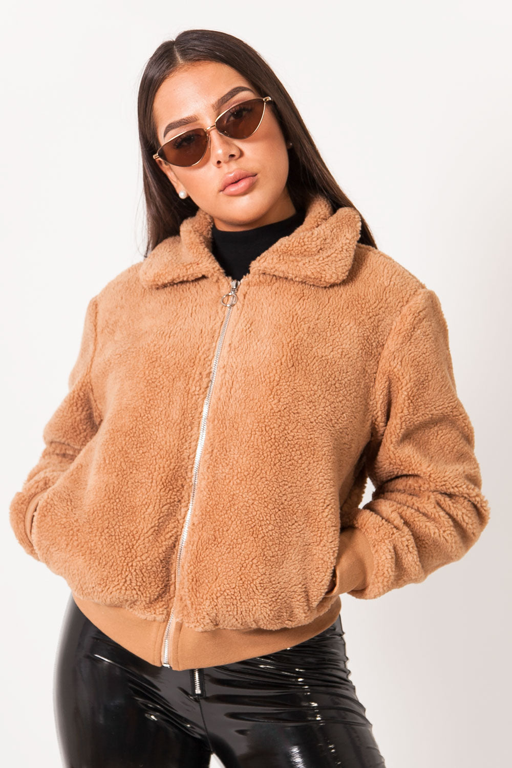 Sixth June - Veste sherpa courte camel