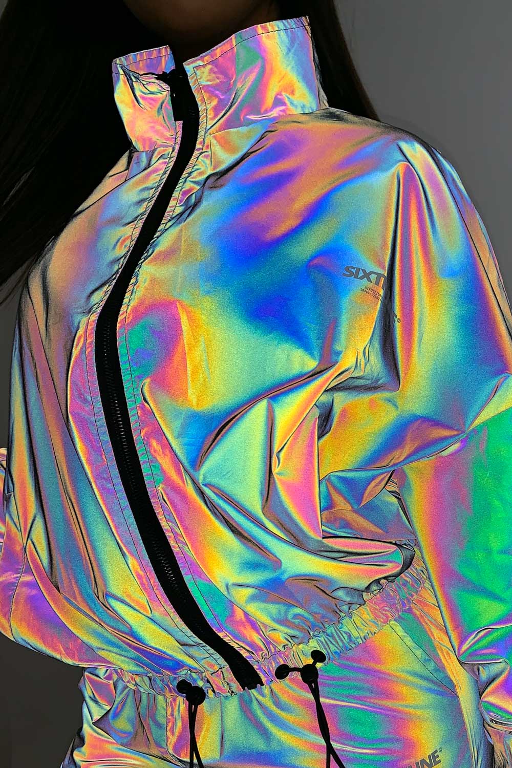 Sixth June - Veste pétrole réfléchissante noir