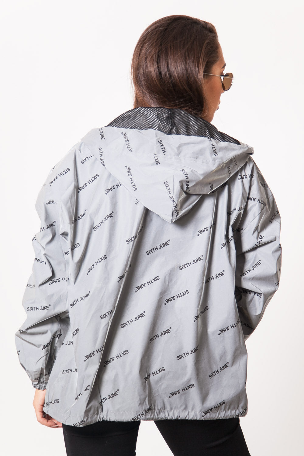 Sixth June - Coupe vent réfléchissant all over gris