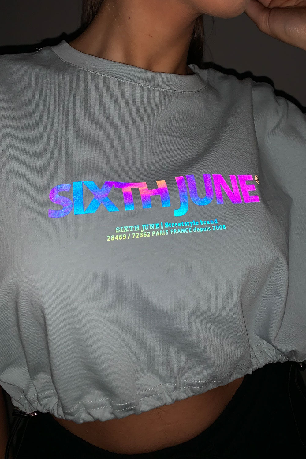 Sixth June - T-shirt court cordons vert