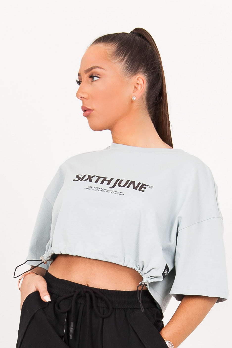 Sixth June - T-shirt court cordons vert