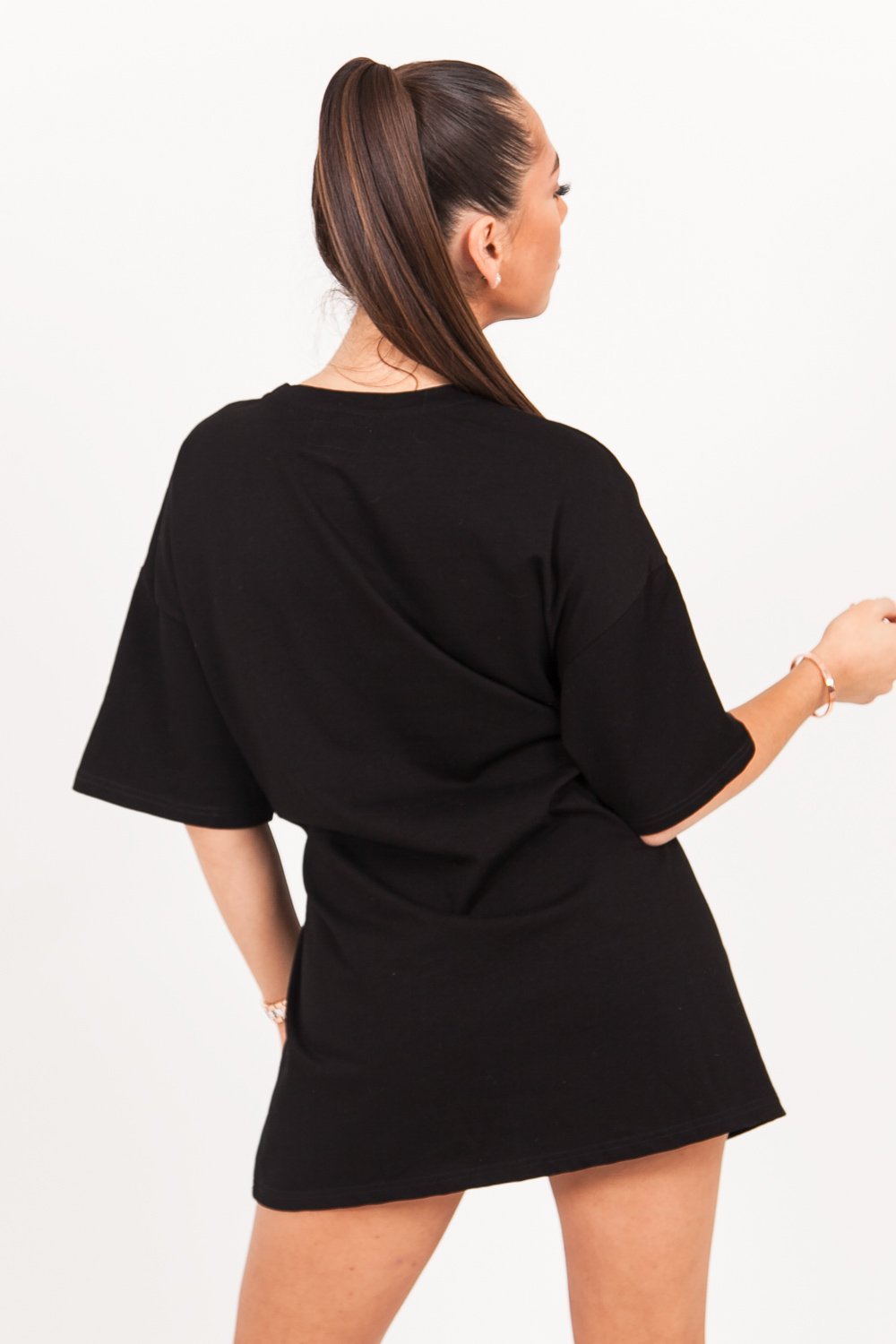 Sixth June - Robe courte élastique imprimé noir