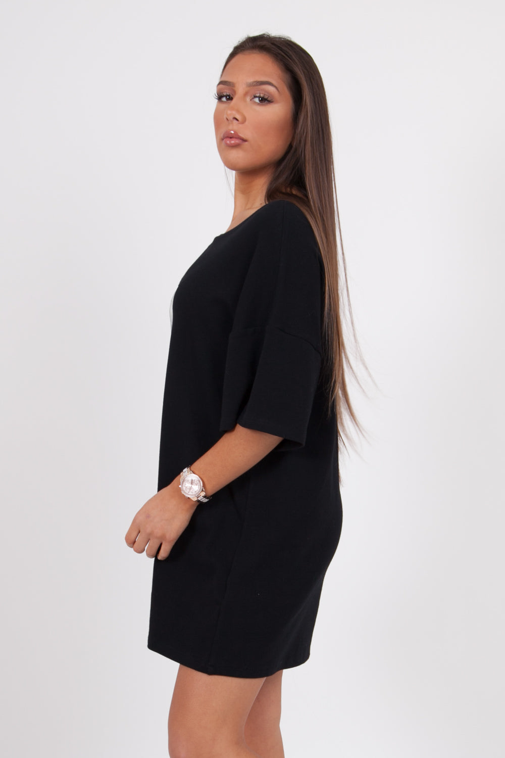 Sixth June - Robe t-shirt oversize imprimé océan noir