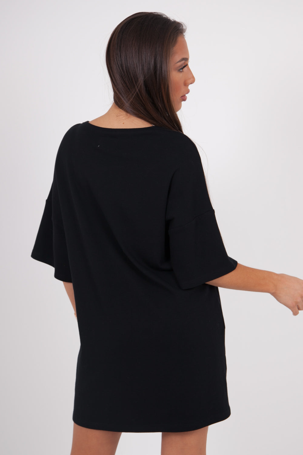 Sixth June - Robe t-shirt oversize imprimé océan noir