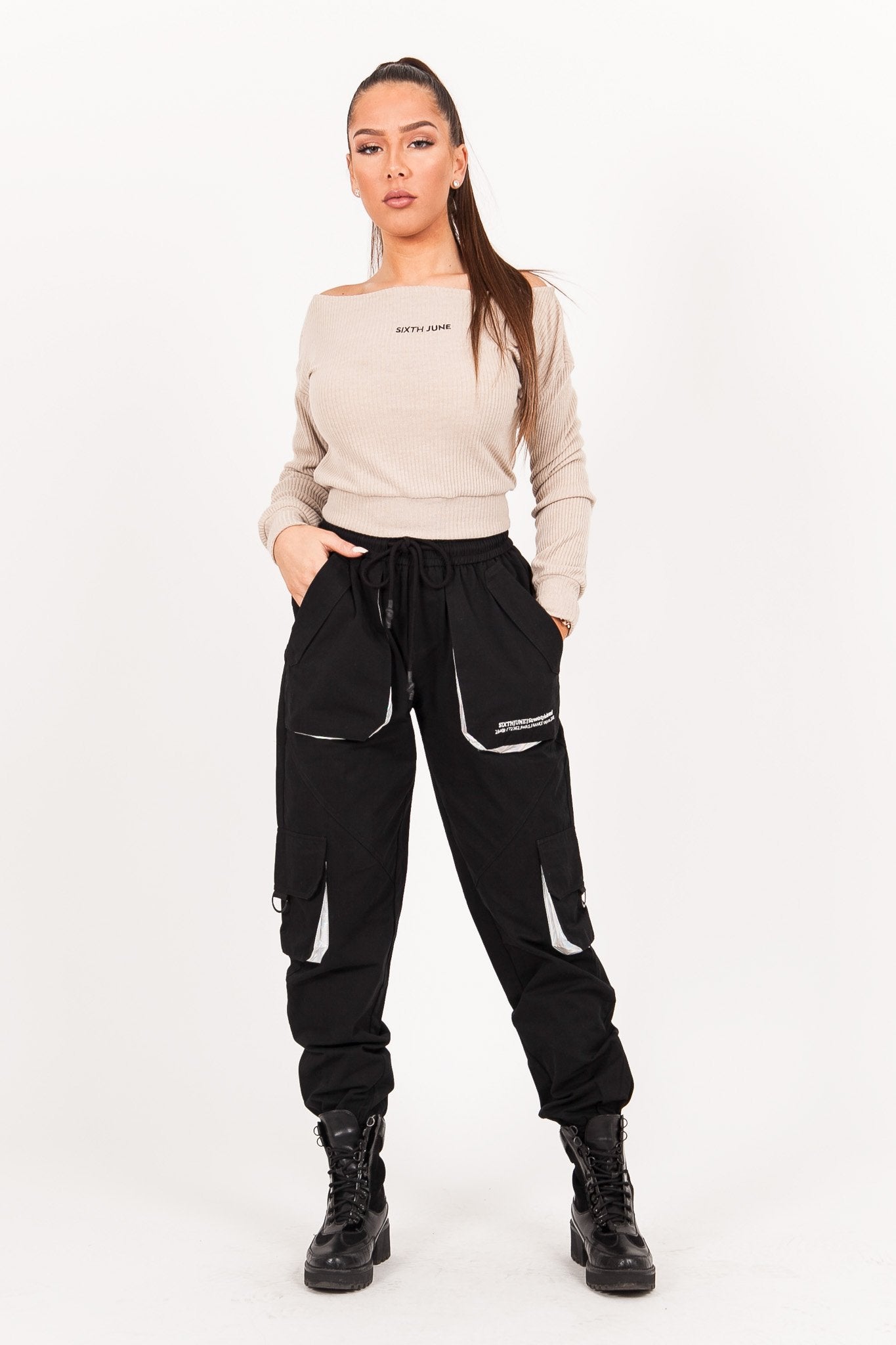 Sixth June - Top court maille beige