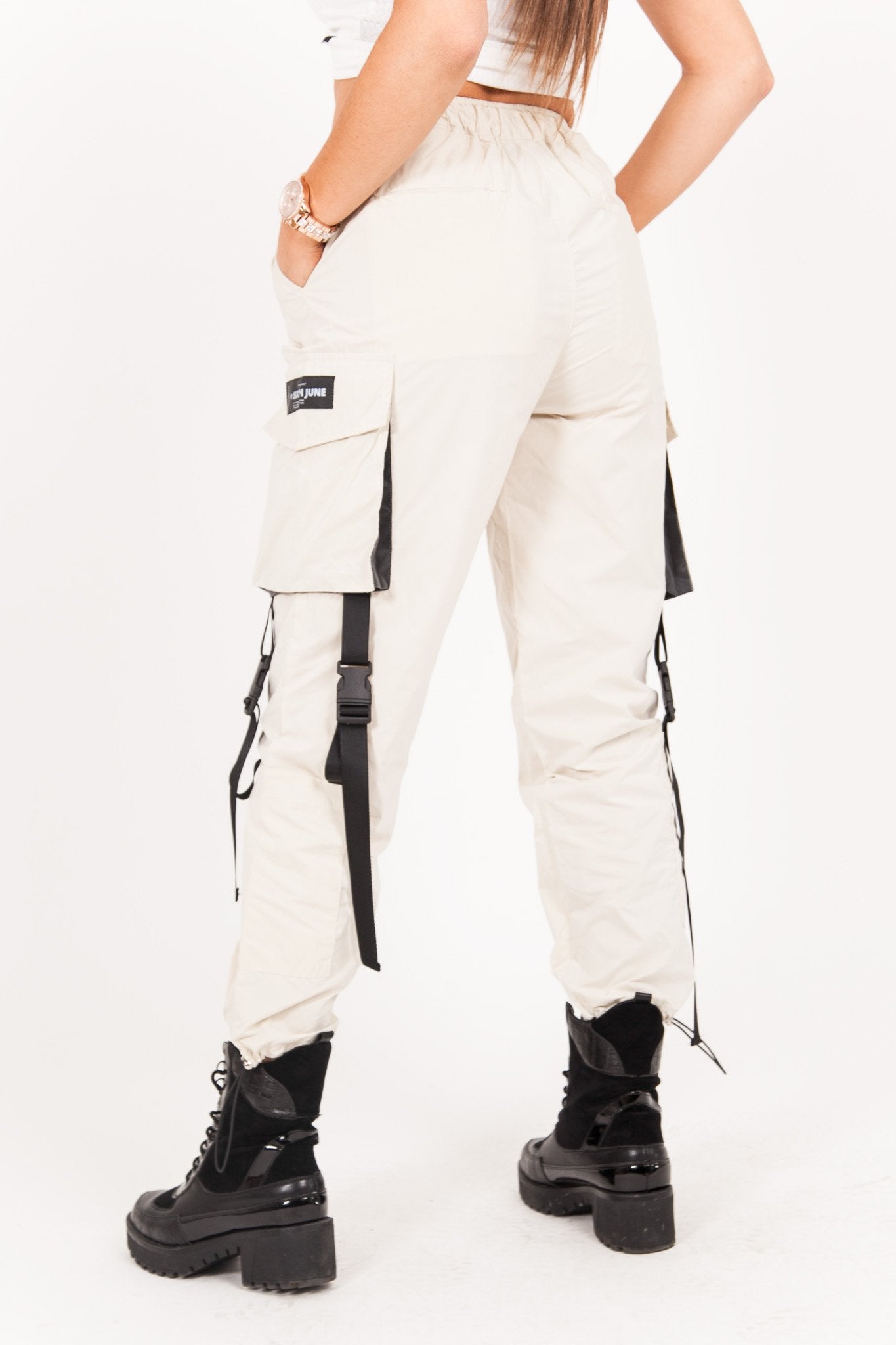 Sixth June - Pantalon cargo tactique Beige clair