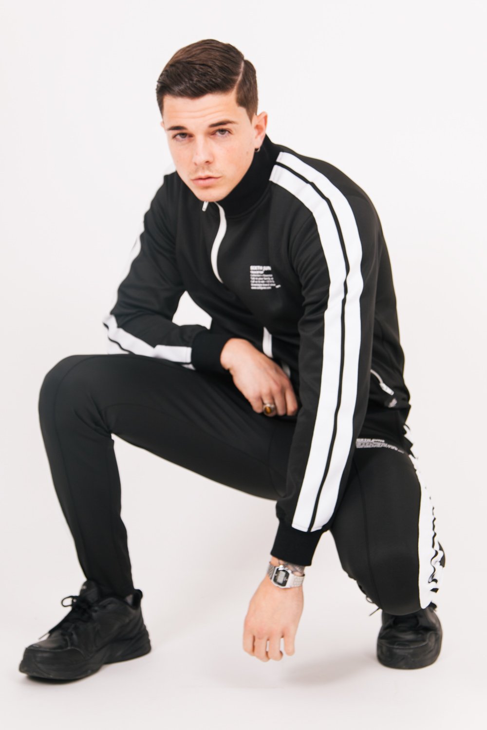 Bas survêtement trackpant noir