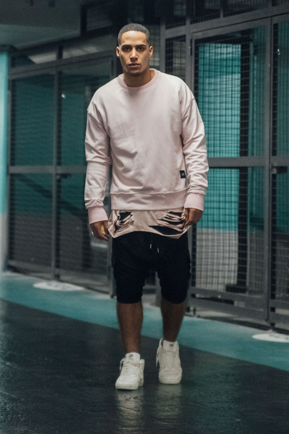 Sixth June - Sweat-shirt uni stone rose M2434CSW