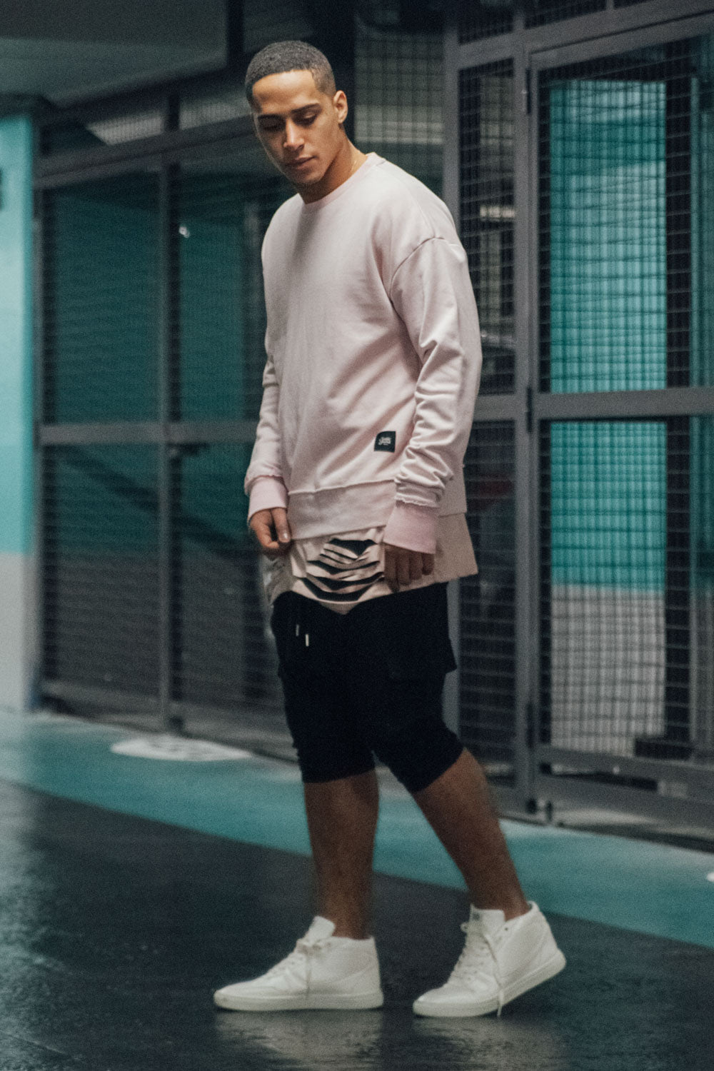 Sixth June - Sweat-shirt uni stone rose M2434CSW