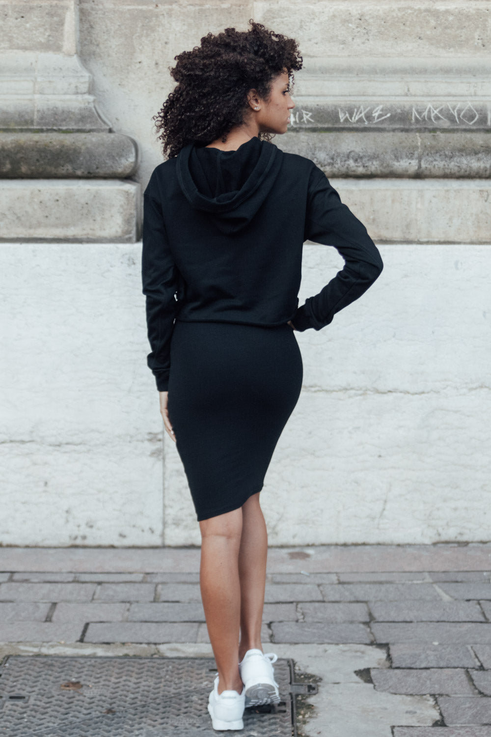 Sixth June - Sweatshirt capuche Pvris 75 Femme noir W2374VSW