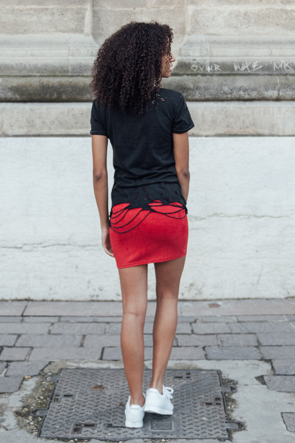 Sixth June - T-shirt destroy Femme noir W2370VTS