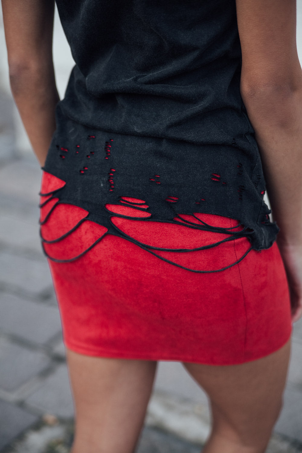 Sixth June - T-shirt destroy Femme noir W2370VTS