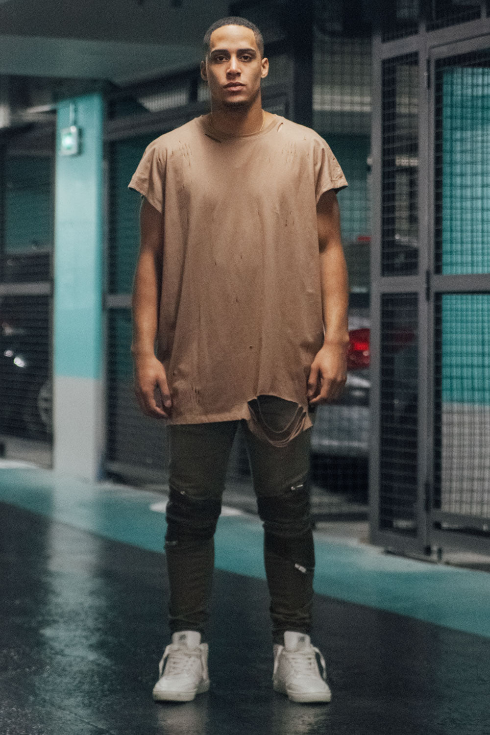 Sixth June - T-shirt muscle destroy beige M2345WTS