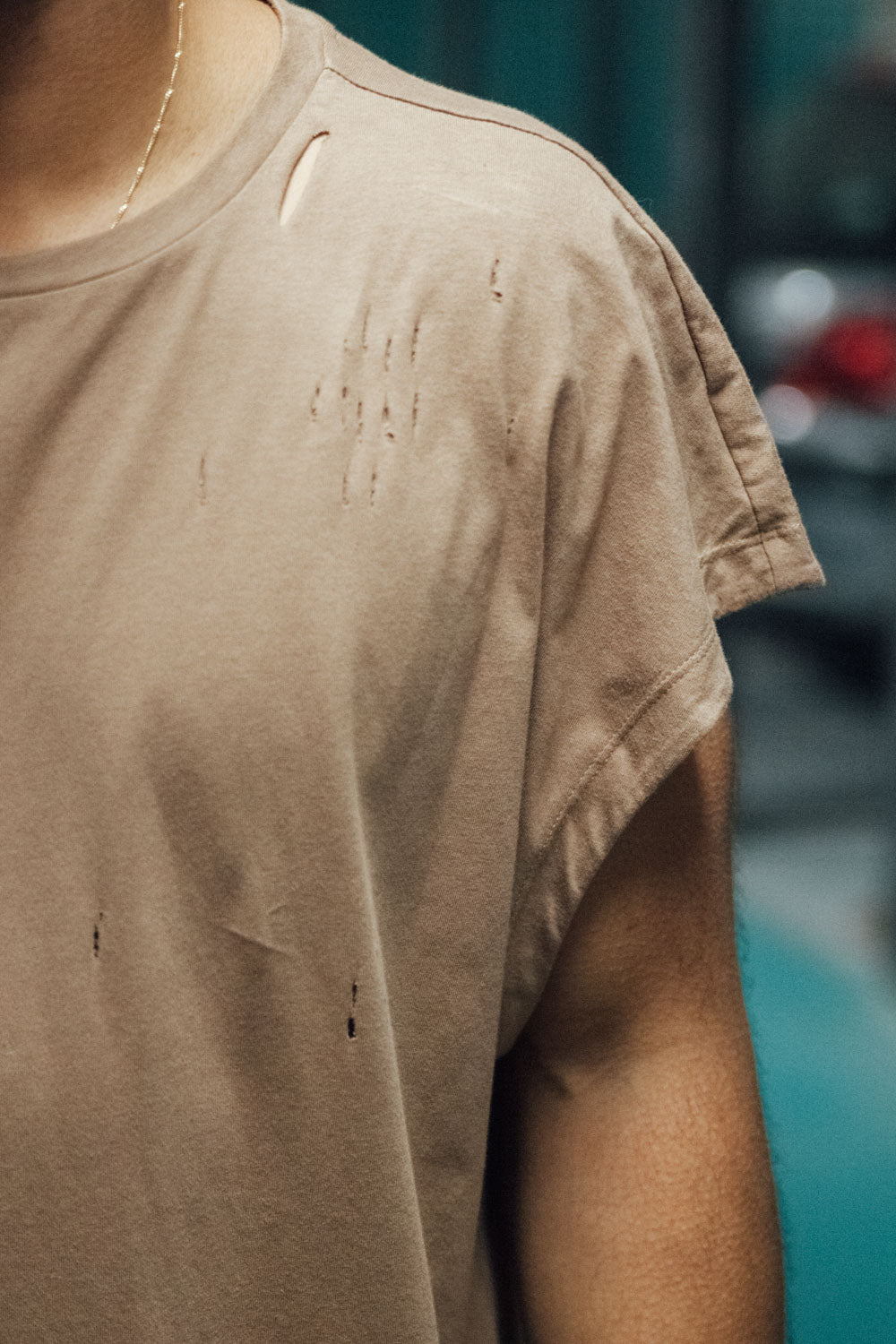 Sixth June - T-shirt muscle destroy beige M2345WTS