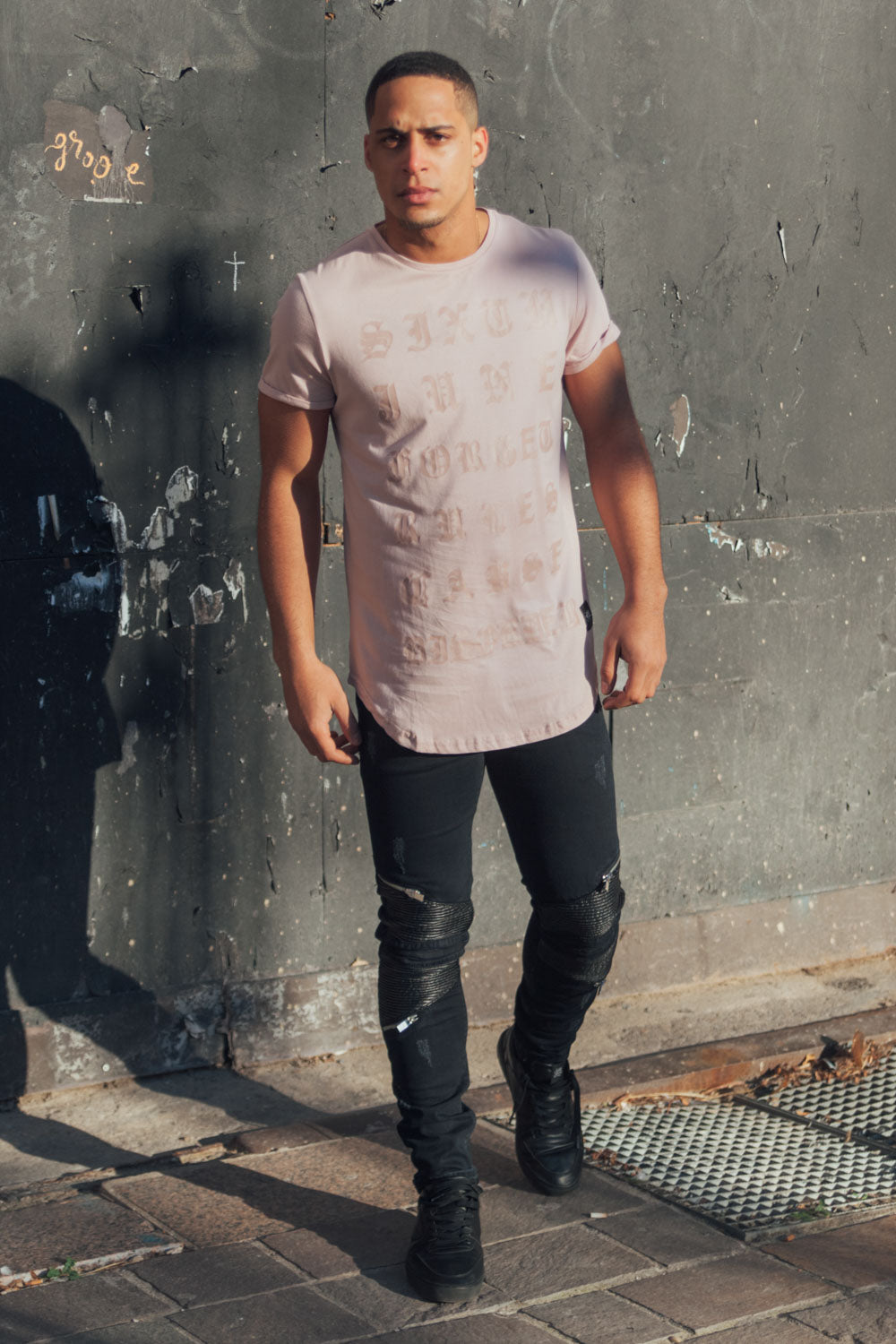 Sixth June - T-shirt Inscriptions rose M2351CTS