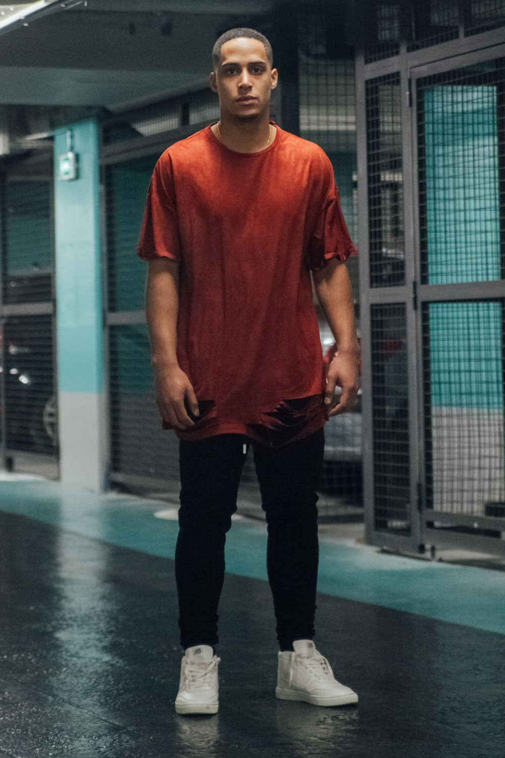 Sixth June - T-shirt suédé destroy marsala M2436VTS