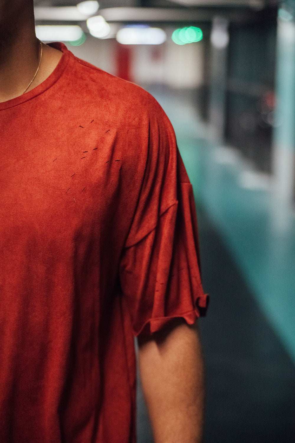 Sixth June - T-shirt suédé destroy marsala M2436VTS