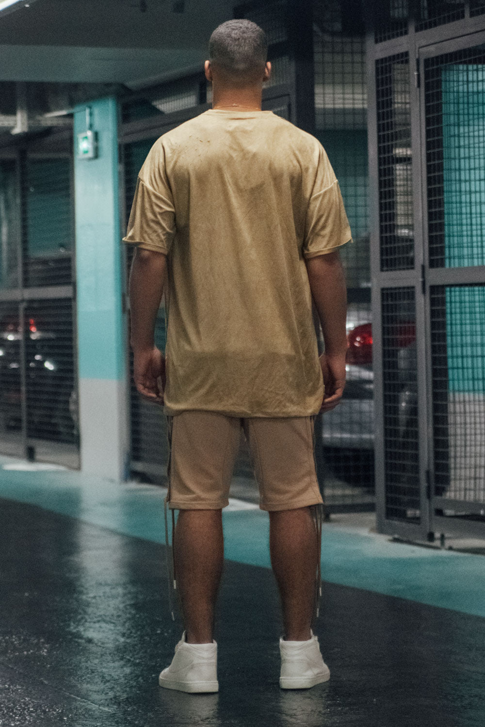 Sixth June - T-shirt suédé destroy beige M2436VTS