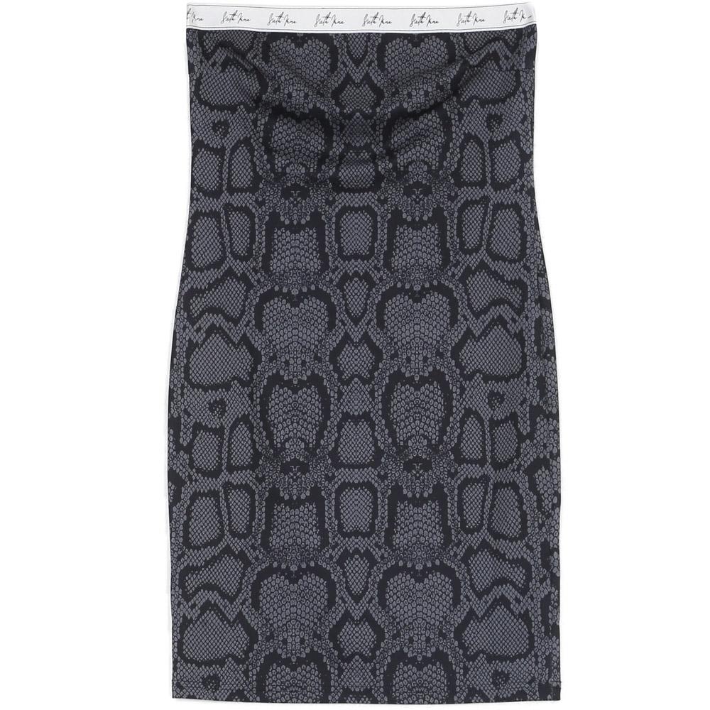 Snake Print Bandeau Dress Grey