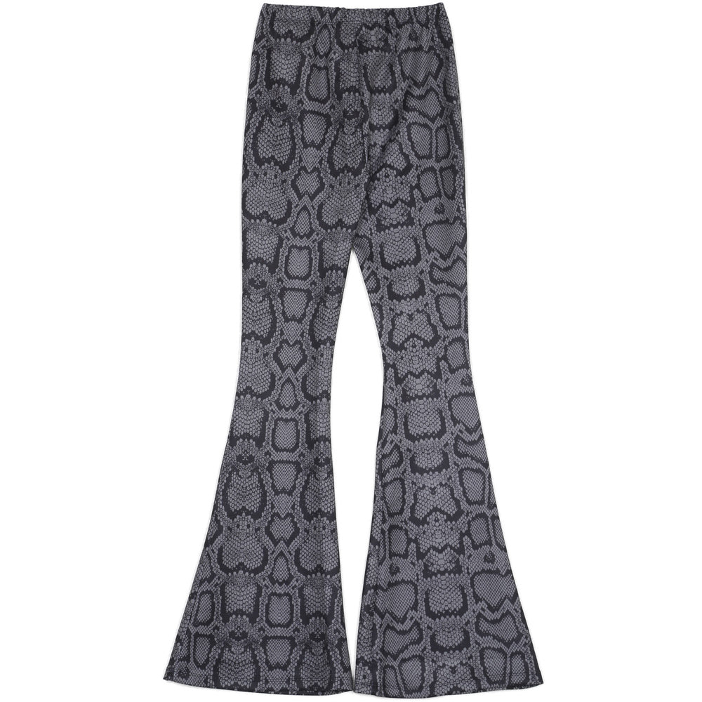 Sixth June - Pantalon flare logo python signature gris