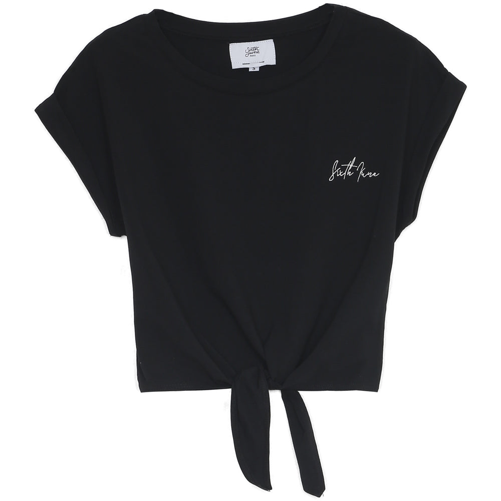 Sixth June - T-shirt noué logo signature noir