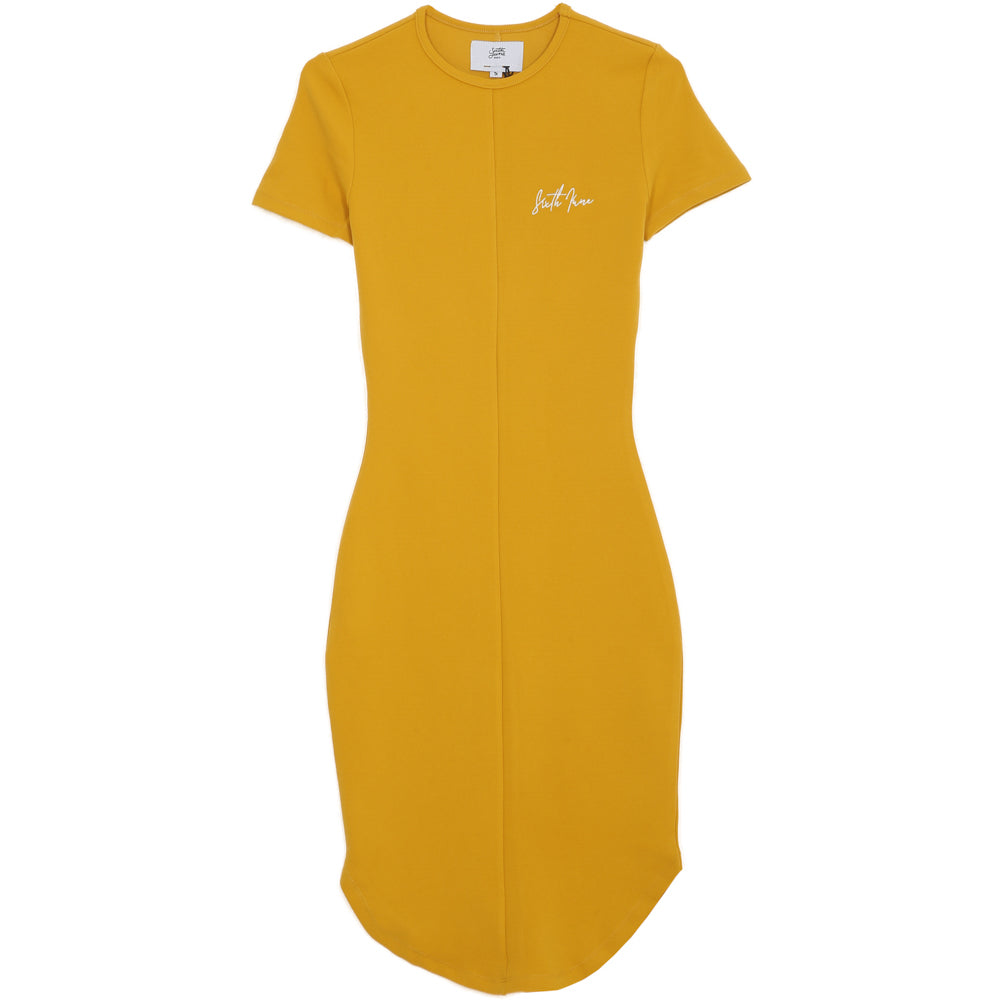 Sixth June - Robe moulante logo moutarde