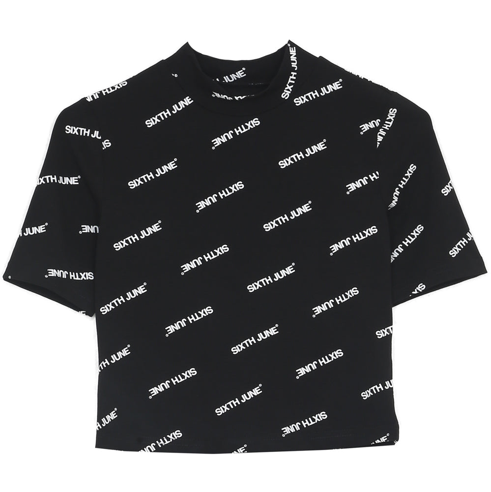 Sixth June - T-shirt court logo all over noir
