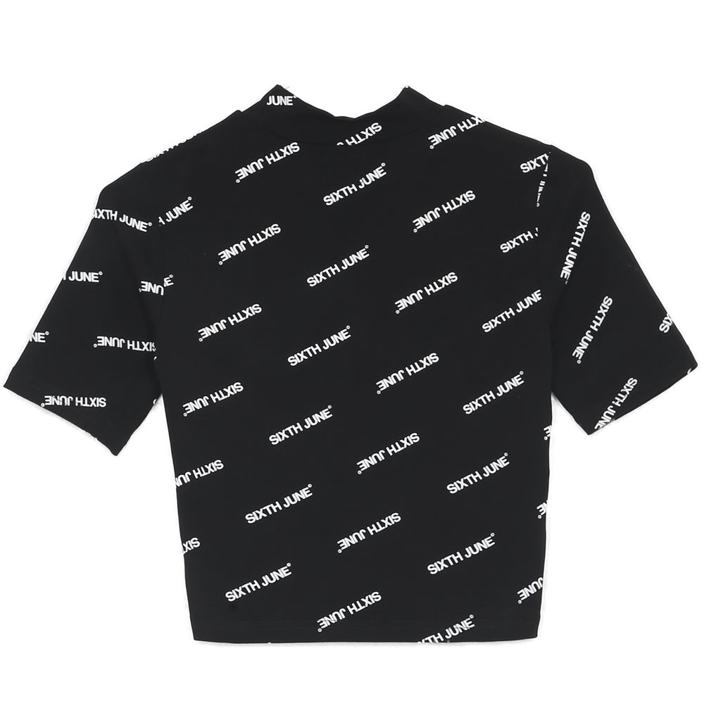 Sixth June - T-shirt court logo all over noir