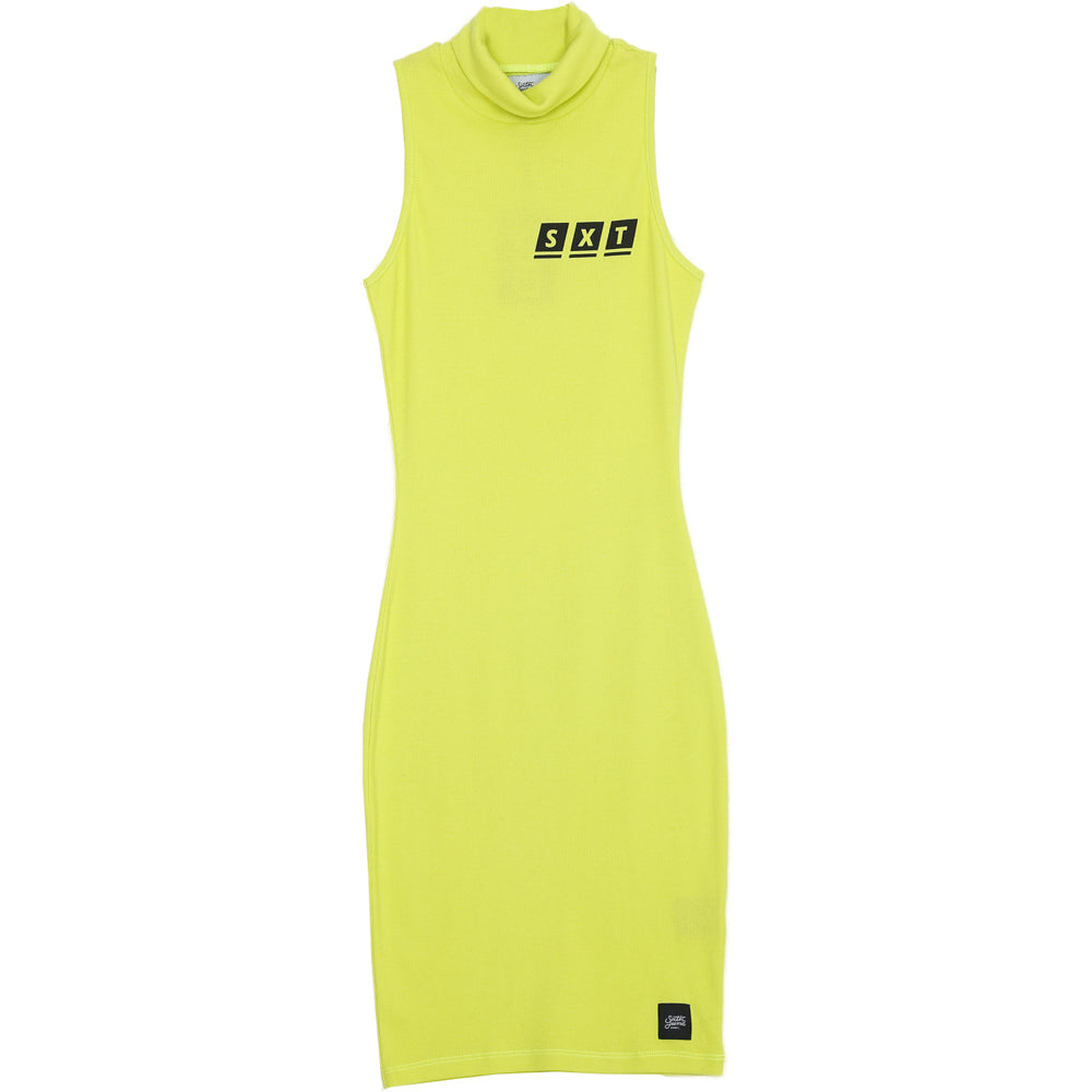 Sixth June - Robe col montant SXT vert fluo